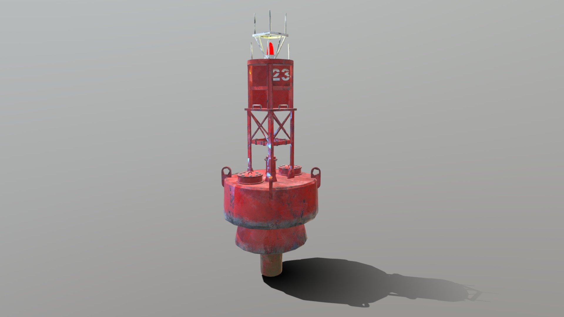 The buoy model was made in blender 2.9 and painted in substance painter , it counts with 4858 verts , comes with 4k textures  : diffuse , roughness , normal ,  and metallic map  , comes with fbx , obj ,mtl and stl format.

Also comes with 4 LODS

-LOD0 : 4858verts 
-LOD1: 3737
-LOD2:2681
-LOD3:2017 - Buoy - Buy Royalty Free 3D model by GoldenZtuff (@dhjwdwd) 3d model