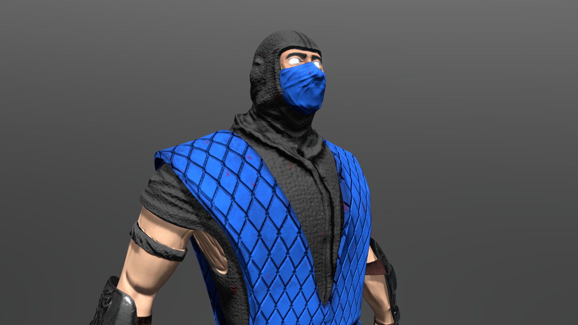 3D modeling and Texturing practice. A Mortal Kombat 1 Sub-Zero fan art 3d model