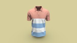 3D Mens Knit Polo Shirt