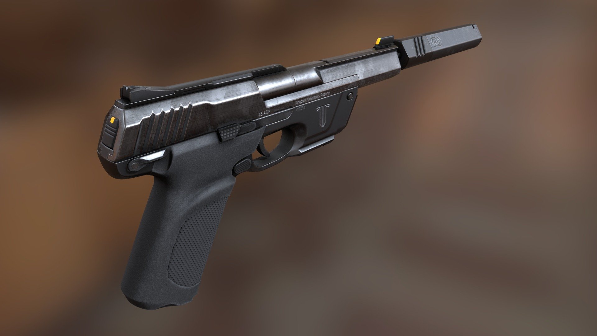 Realistic model of a Valorant Ghost Pistol - Valorant Ghost - 3D model by cygerodias 3d model