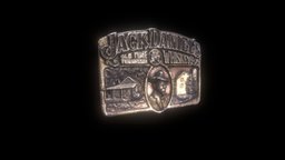 1989 Jack Daniels belt buckle buckle, cowboy, eighties, metal, belt, 1989, gamesasset, fasion, jackdaniels, character, gameasset, clothing