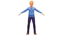 Cartoon Low Poly Style Man Avatar 002 body, hair, toon, style, dressing, avatar, cloth, shirt, fashion, hipster, clothes, torso, baked, young, shoes, boots, jeans, sweater, casual, mens, boobs, look, cuff, hoodie, sleeve, sweatshirt, diffuse-only, denim, blouse, metaverse, hairstyle, baked-textures, pullover, outerwear, dressing-room, dressingroom, character, cartoon, man, "textured", "clothing", "guy"