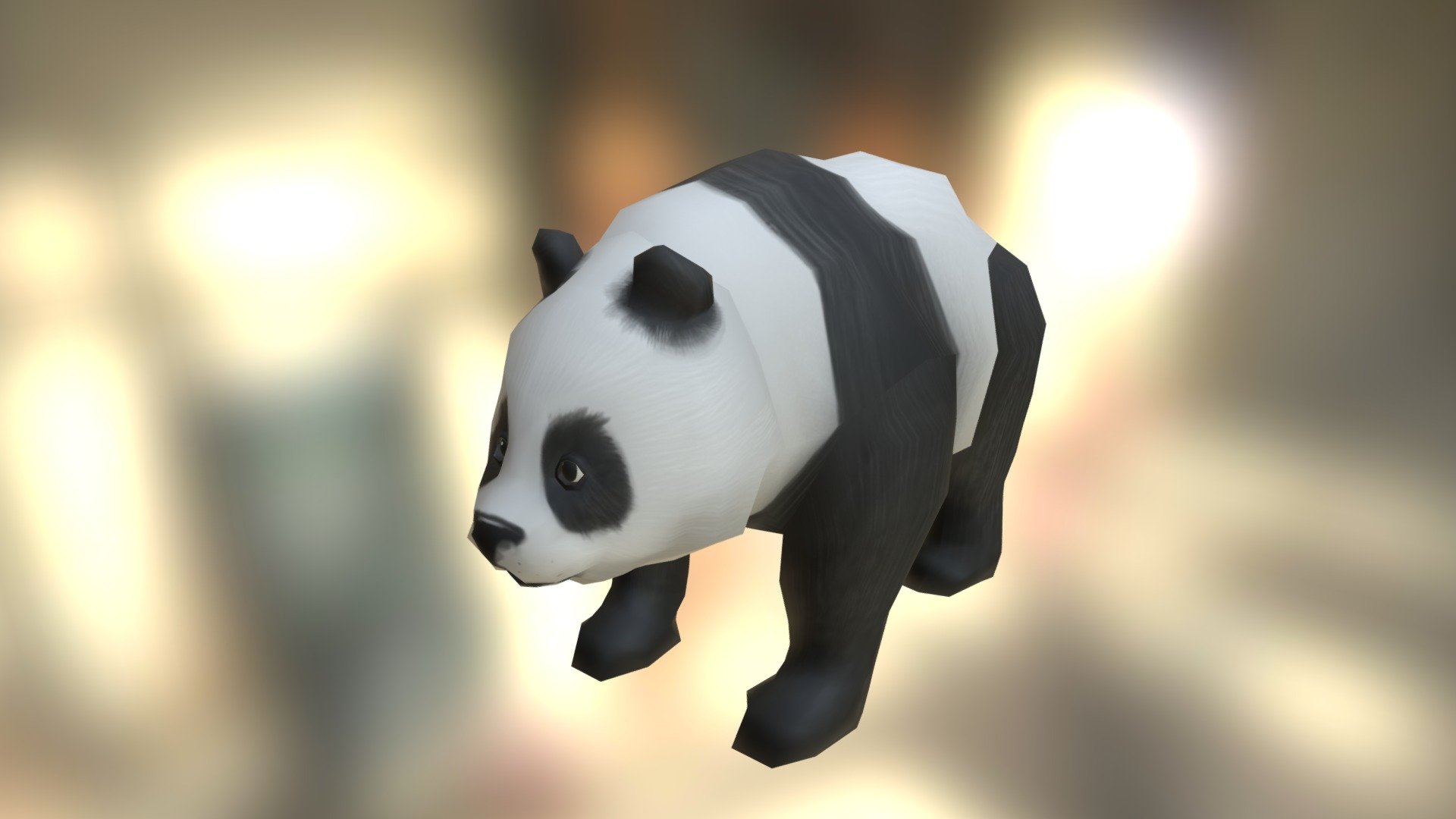 a panda modelled for games low poly - Panda - Download Free 3D model by firoh 3d model