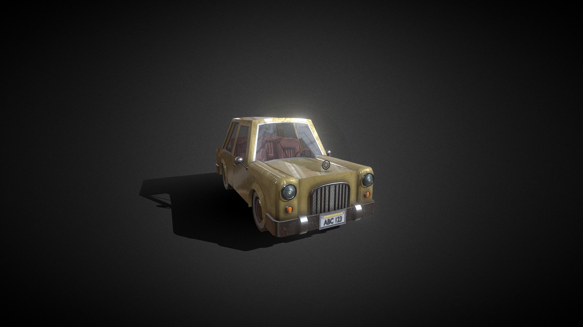My first model car. I really like cartoon style models, so I chose this style - cartoon car - Download Free 3D model by Cleydson.Paes 3d model