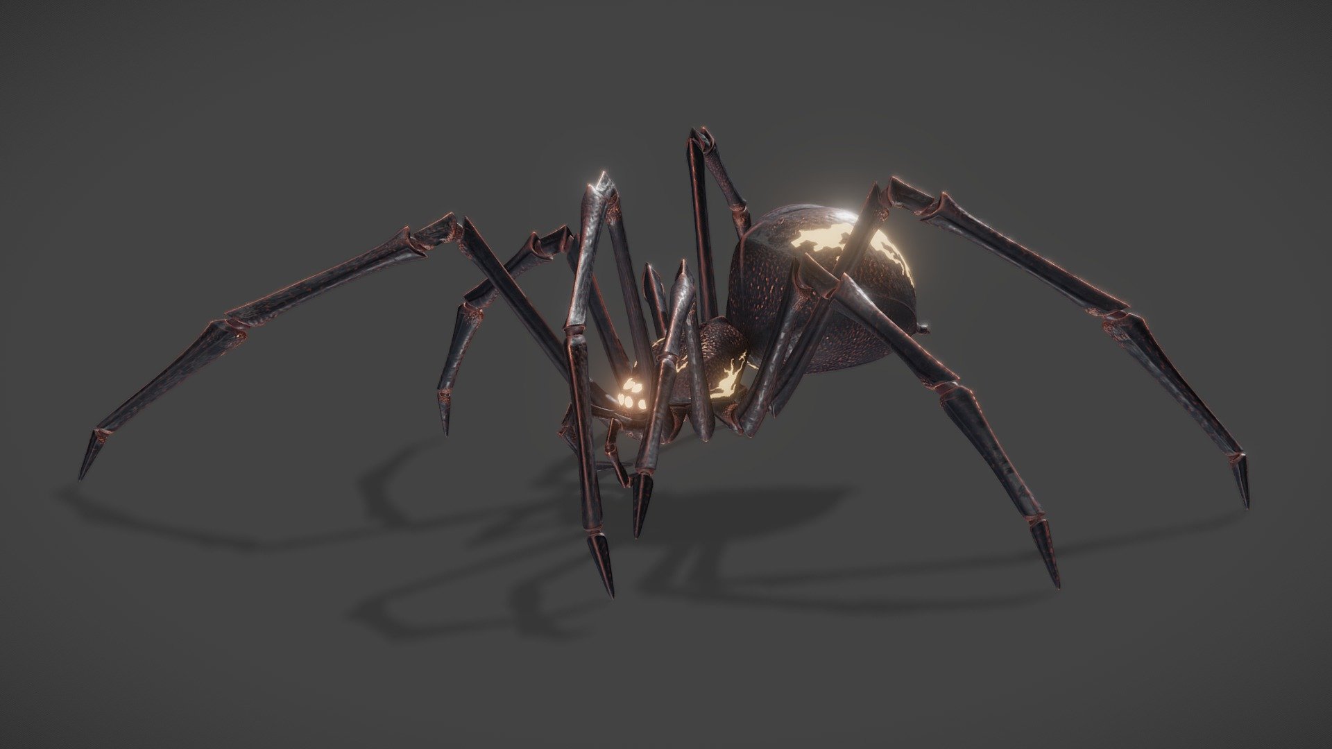 A bioluminescent fantasy spider I've made with Blender and Gimp.

– For more arthropods, don't hesitate to take a look at my Arthropods collection and subscribe to it to stay tuned of new creatures. – - Bioluminescent Fantasy Spider - Buy Royalty Free 3D model by Kyan0s 3d model