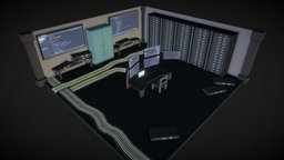 Hidden Server Room room, computer, server, laptop, hidden