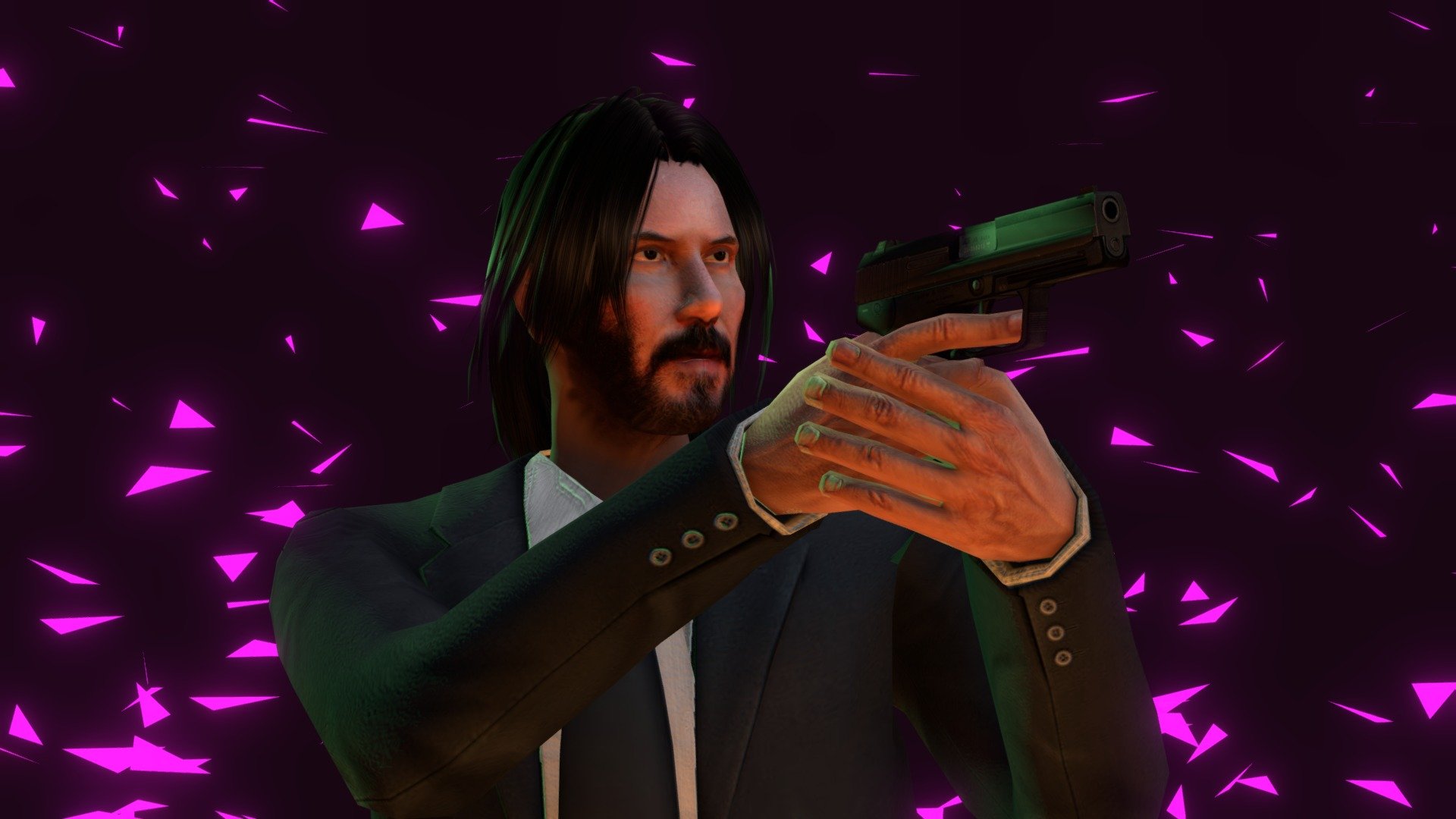 Keanu Reeves action character - Wick - 3D model by maxi.ariani 3d model