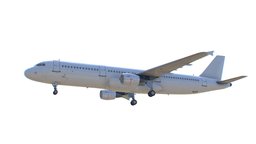 Airbus A-321 Generic White Airplane