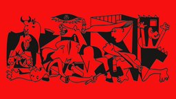 GUERNICA silueta en 3d by Pablo Picasso