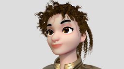 Sofía toon, sports, teen, teenager, chaleco, toonshader, curly, charactermodel, character-model, femalecharacter, character-animation, female-head, sportswear, femaleanatomy, sportshoe, character, female, characterdesign, sport, female-model, curlyhair