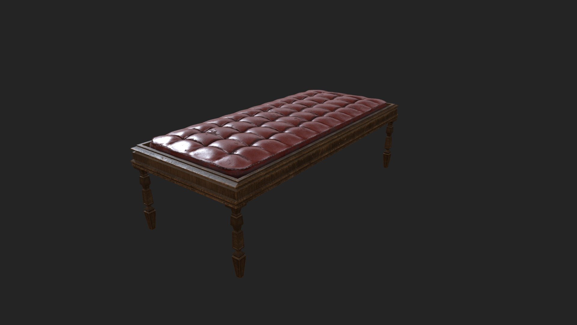 This is a Victorian style leather seat. Perfect for use in old victorian interiors! - Victorian Seat - Download Free 3D model by FordVFX 3d model