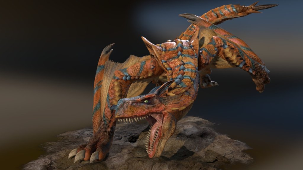 Tigrex model that I made for RATE VFX for their videos, 
you can check  DevilJho model that I made for them before in https://www.youtube.com/watch?v=OHv5Y6i5Afs - Tigrex - 3D model by Tioxic (@WandahKurniawan) 3d model