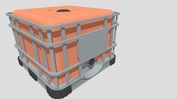Plastic barrel barrel, orange, mechanism, water, design