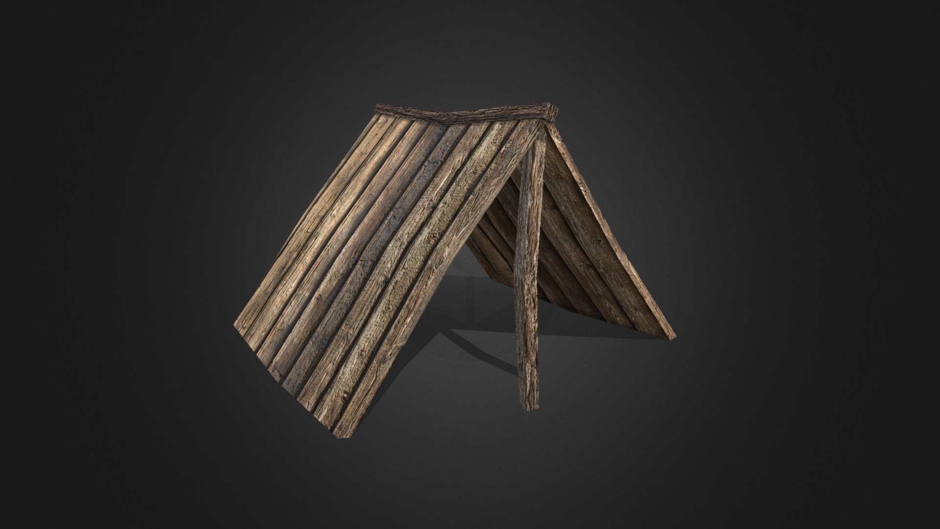 Wooden Shelter - Download Free 3D model by adam127 3d model