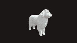 Water Dog dog, figure, pet, print, statue, water, miniature3d, animal