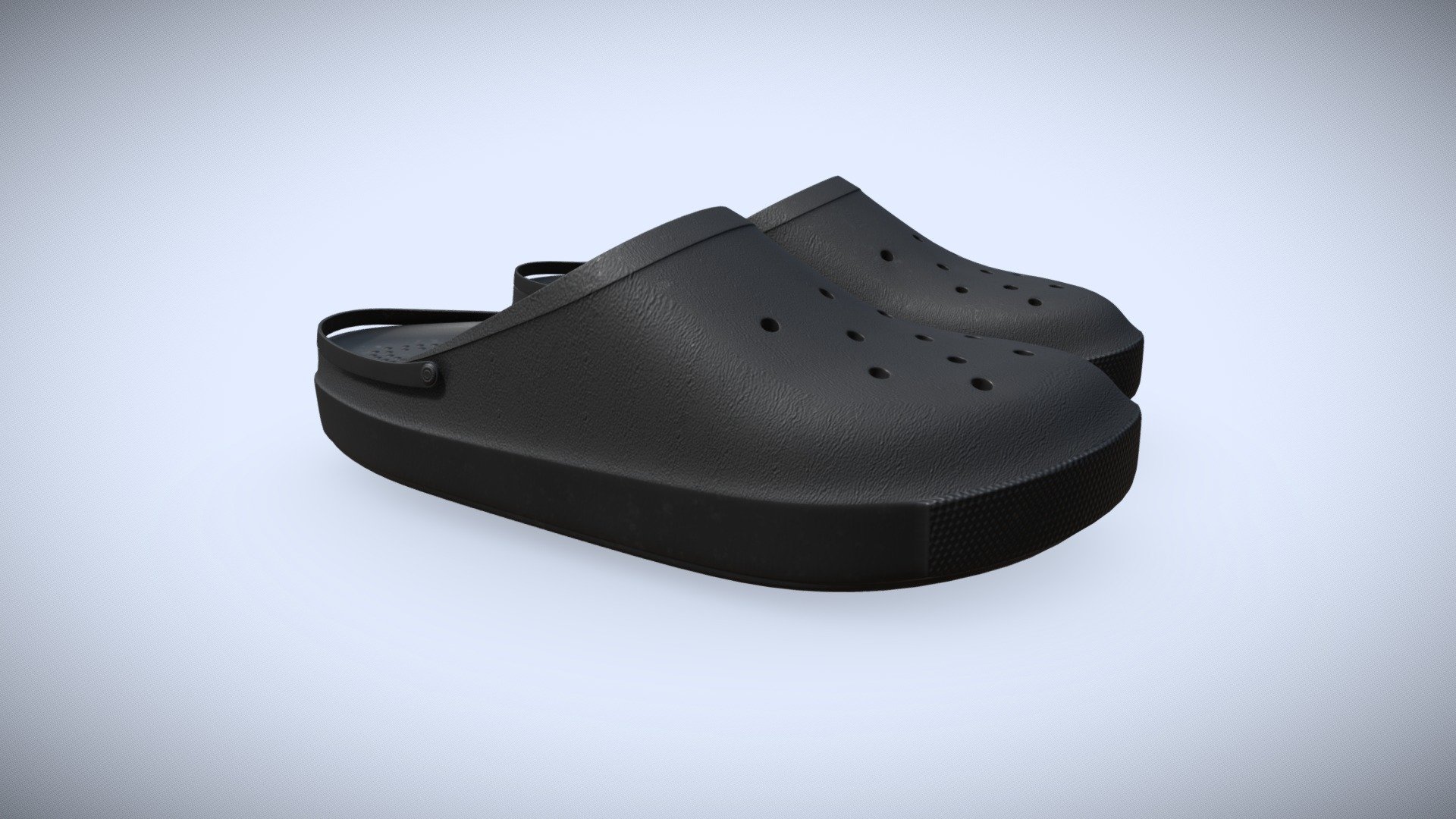 This 3D model is a Flip flops (crocs)
Made in Blender 2.8x (Cycles Materials) and Rendering Cycles.
Main rendering made in Blender 2.8 + Cycles using some HDR Environment Textures Images for lighting which is NOT provided in the package!

What does this package include?
3D Modeling of a Flip flops (crocs)
Textures of 3D model  in 2K (Base Color, Normal Map, Roughness) 

Important notes 
File format included - (Blend, FBX, OBJ)
Texture size -  2K (Base Color, Normal Map, Roughness) 
Uvs non - overlapping
Polygon: Quads
Centered at 0,0,0
In some formats may be needed to reassign textures and add HDR Environment Textures Images for lighting.
Not lights include 
Renders preview have not post processing
No special plugin needed to open scene.

If you like my work, please leave your comment and like, it helps me a lot to create new content.
If you have any questions or changes about colors or another thing, you can contact me at  we3domodel@gmail.com - Flip Flops (crocs) - Buy Royalty Free 3D model by We3Do (@we3DoModel) 3d model