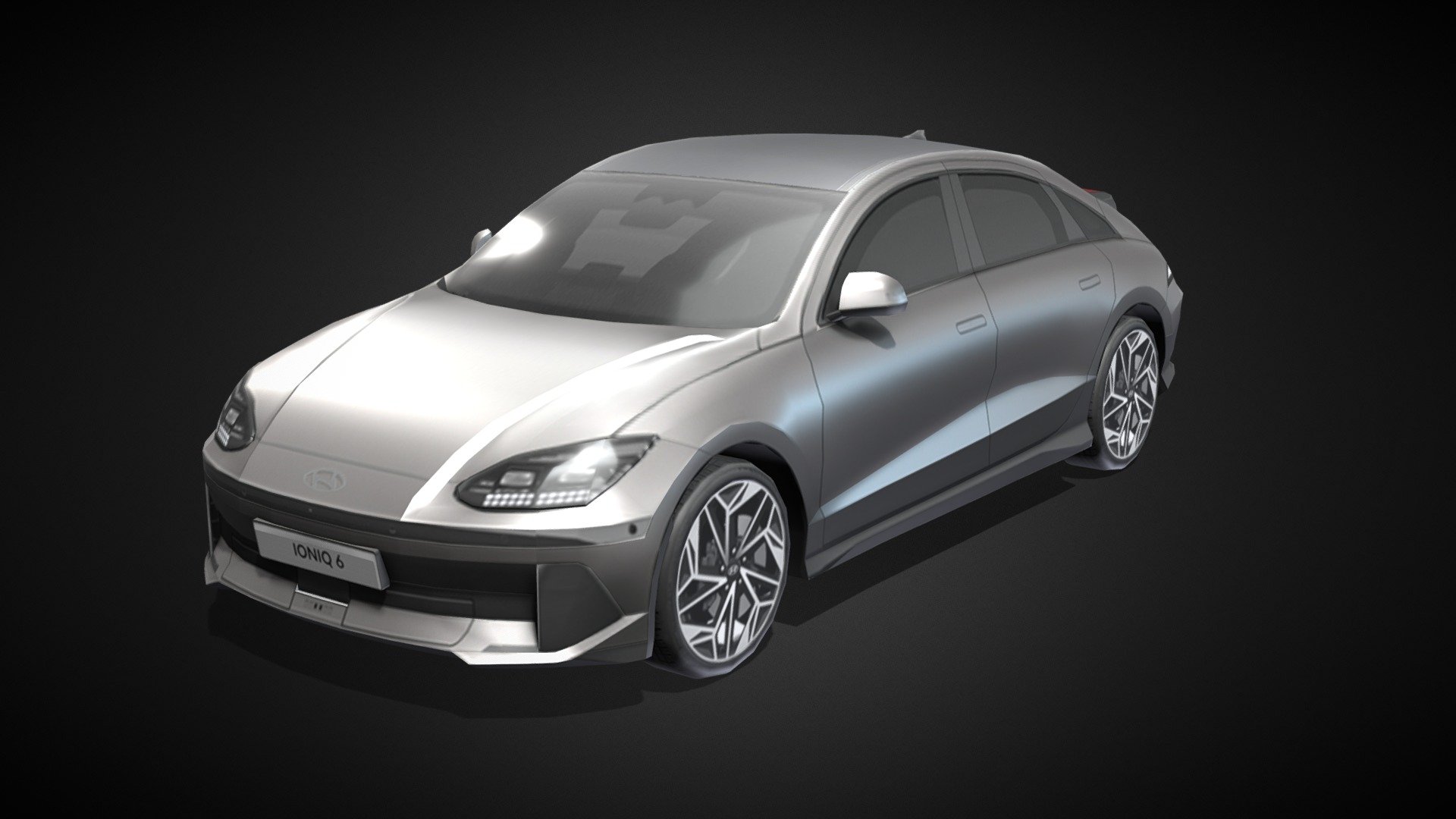 Lowpoly luxury car with customizable seperated materials parts. Rigged &amp; animated 3d model