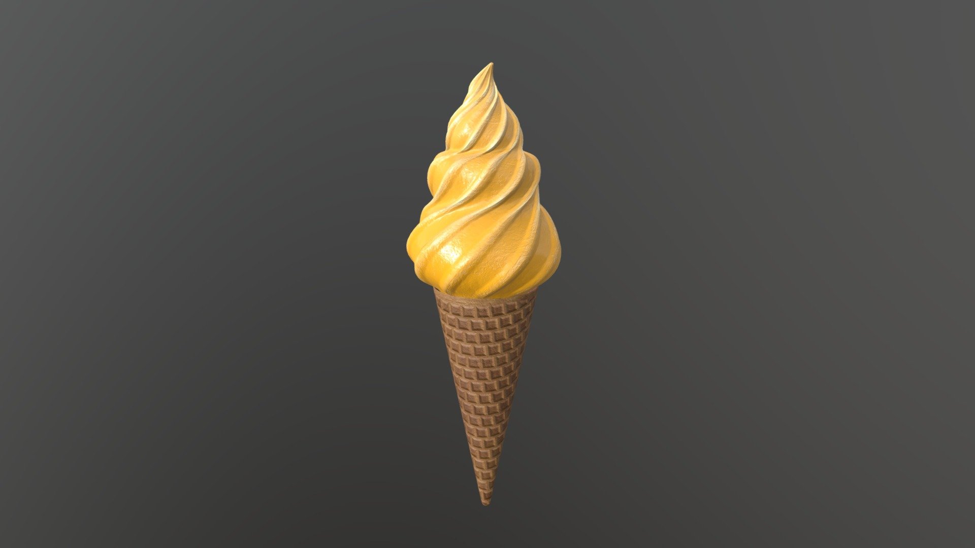 ice cream in waffle cone - Buy Royalty Free 3D model by HQ3DMOD (@AivisAstics) 3d model