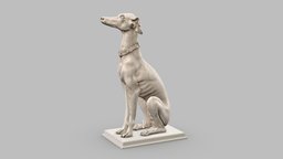 Grey Hound Statue modern, dog, luxury, hound, carving, furniture, statue, wood