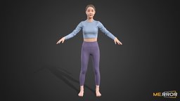 [Game-ready] Asian Woman Scan A-Posed 8 body, topology, people, standing, fitness, asian, bodyscan, ar, posed, a, woman, yoga, haircards, gamereadymodel, apose, woman3d, character, low-poly, photogrammetry, lowpoly, scan, female, human, gameready, gamereadycharacter, haircard, aposed, noai