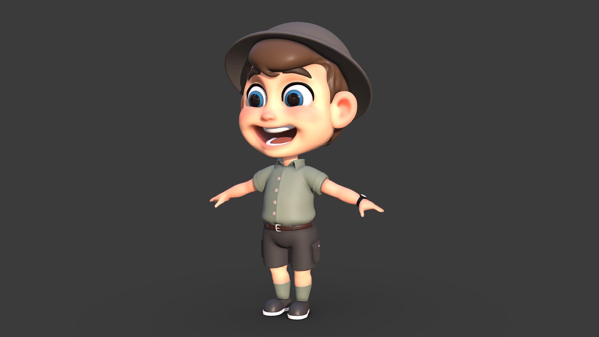 Cartoon mascot explorer for animation
Made in zbrush as study
* t pose
* not rigged - Explorer mascot for animation - Buy Royalty Free 3D model by dquintino 3d model