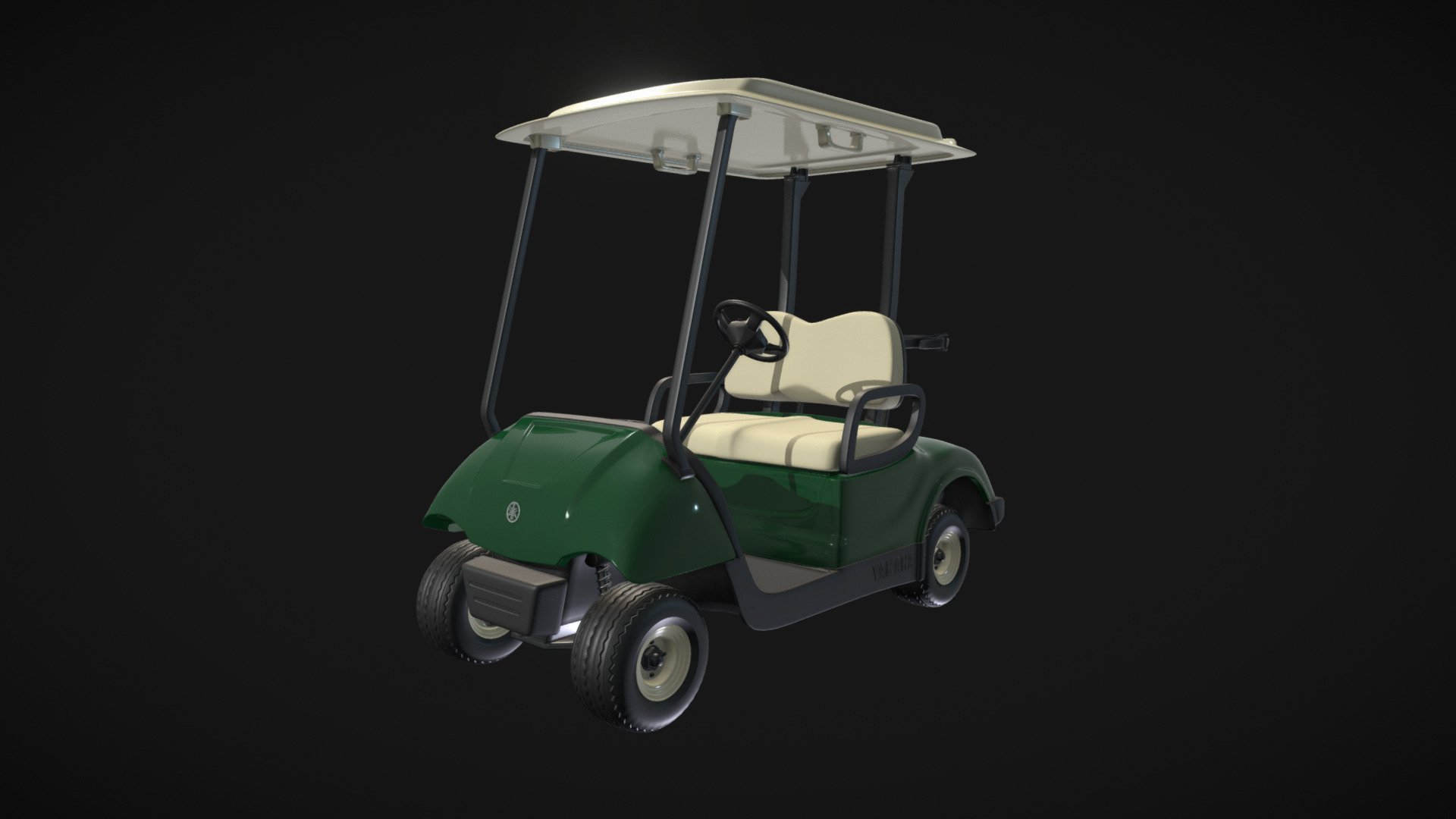 A highpoly 3D model of a golfcart I made within five days for a school project 3d model