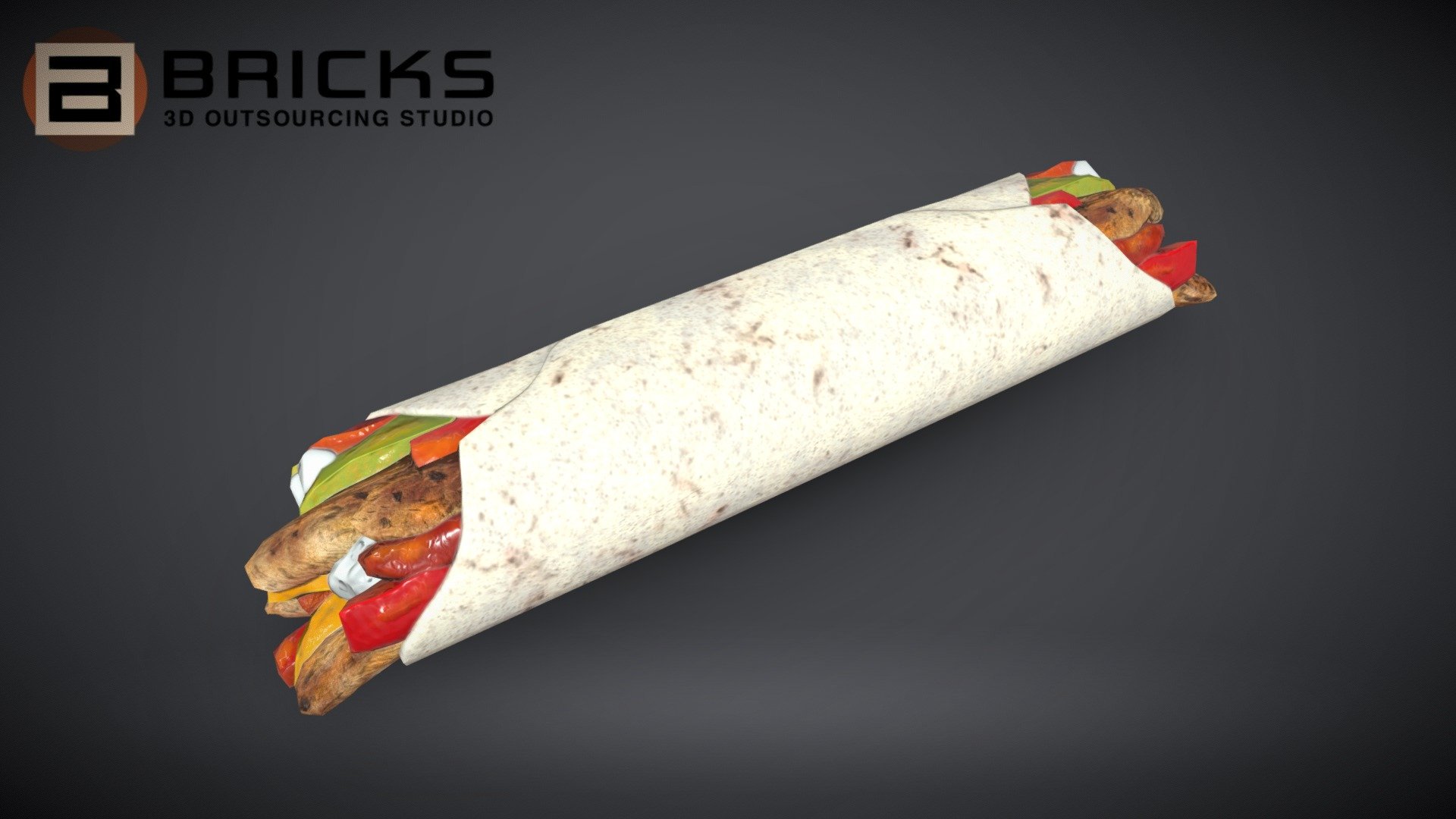 PBR Food Asset:
ChickenFajita
Polycount: 14258
Vertex count: 834
Texture Size: 2048px x 2048px
Normal: OpenGL

If you need any adjust in file please contact us: team@bricks3dstudio.com

Hire us: tringuyen@bricks3dstudio.com
Here is us: https://www.bricks3dstudio.com/
        https://www.artstation.com/bricksstudio
        https://www.facebook.com/Bricks3dstudio/
        https://www.linkedin.com/in/bricks-studio-b10462252/ - ChickenFajita - Buy Royalty Free 3D model by Bricks Studio (@bricks3dstudio) 3d model