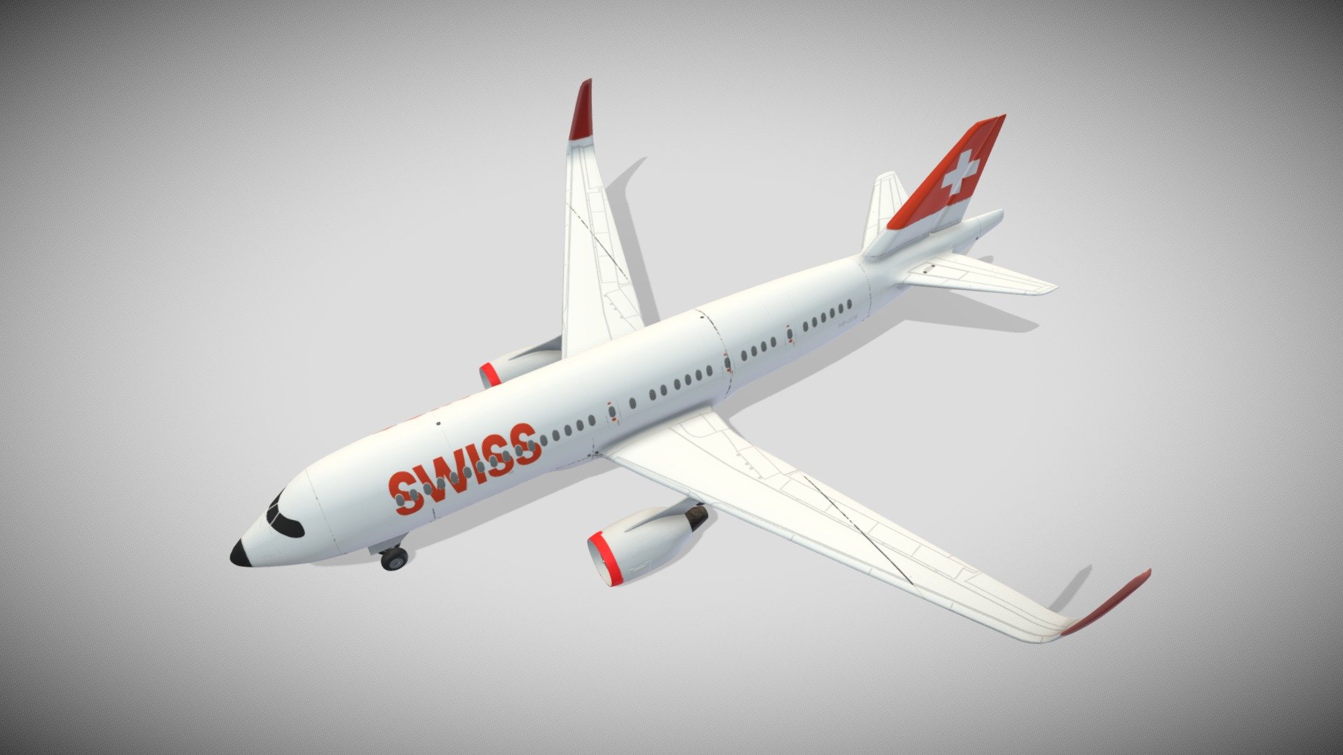 Two Materials Metalness 4k - 10% Size - Attached Ids Map and VRay Material Library - Airbus Swiss Air - Buy Royalty Free 3D model by Francesco Coldesina (@topfrank2013) 3d model