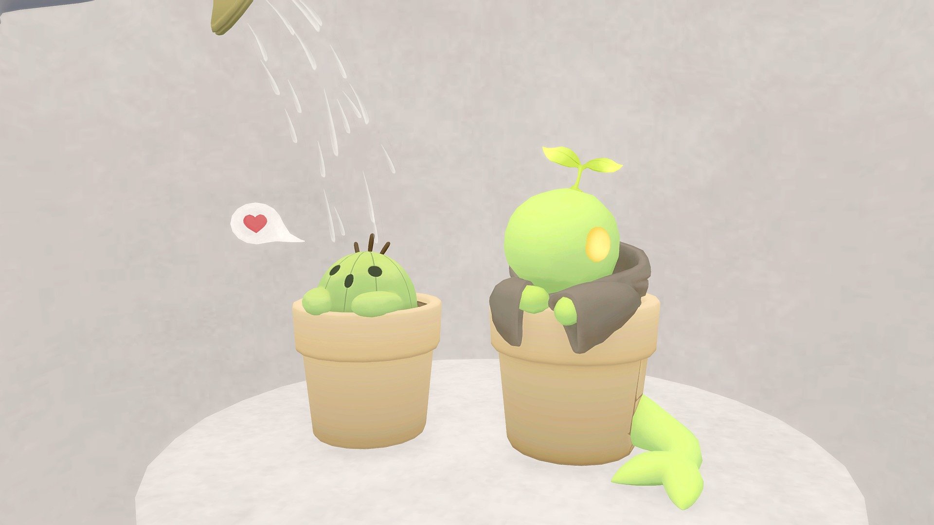 &hellip;but one of these plants is not like the other! The tonberry is a good boi, he deserves the delicious water too. 

Fanart based on せり &lsquo;s illustration: 



Done with Blender and Substance Painter - Take care of your plants - 3D model by WolvenArts 3d model
