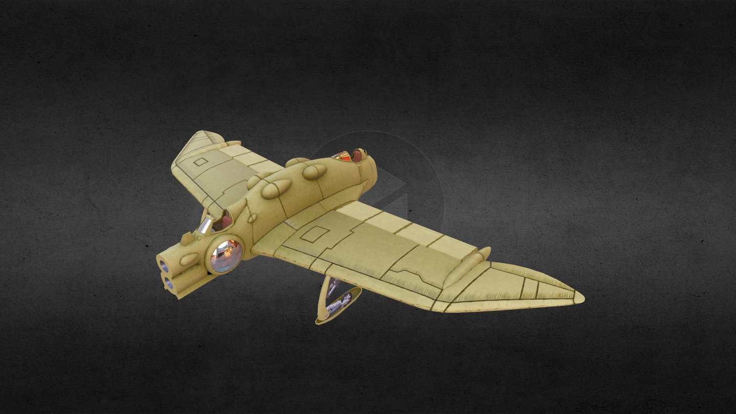 Gunship from Nausicaa. Modeled by Scott Ryan for Platt College Intro to Animation January-March 2016 Morning Class 3d model