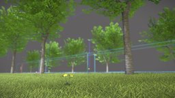 Linden mit Zuschnitt für LKW und Gehweg trees, grass, road, bus, linde, blender-3d, vis-all, sommer, 3dhaupt, animation