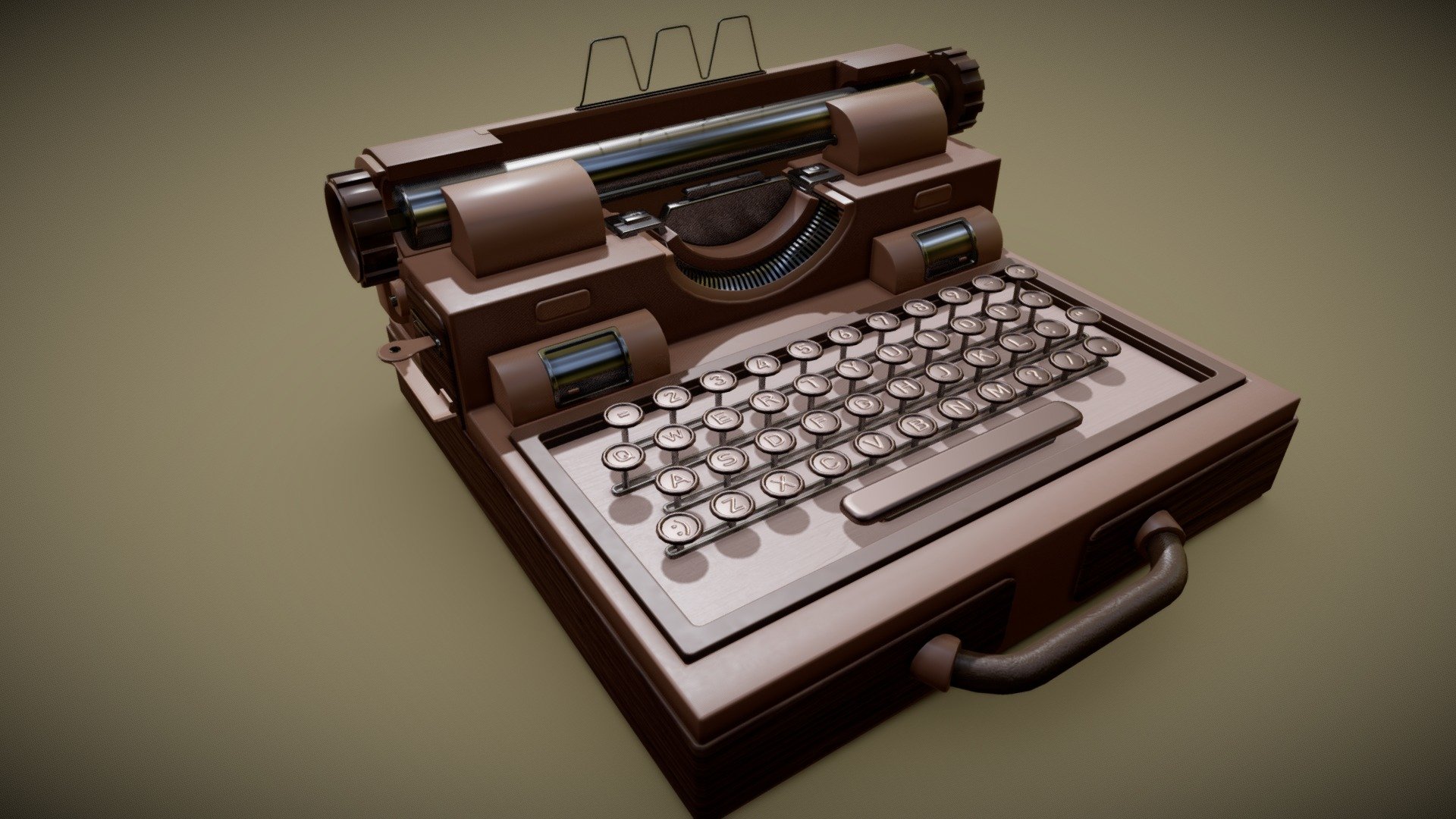 decorative typewriter - decorative typewriter - Download Free 3D model by 3DWorkbench 3d model