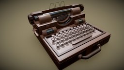 decorative typewriter wooden, retro, typewriter