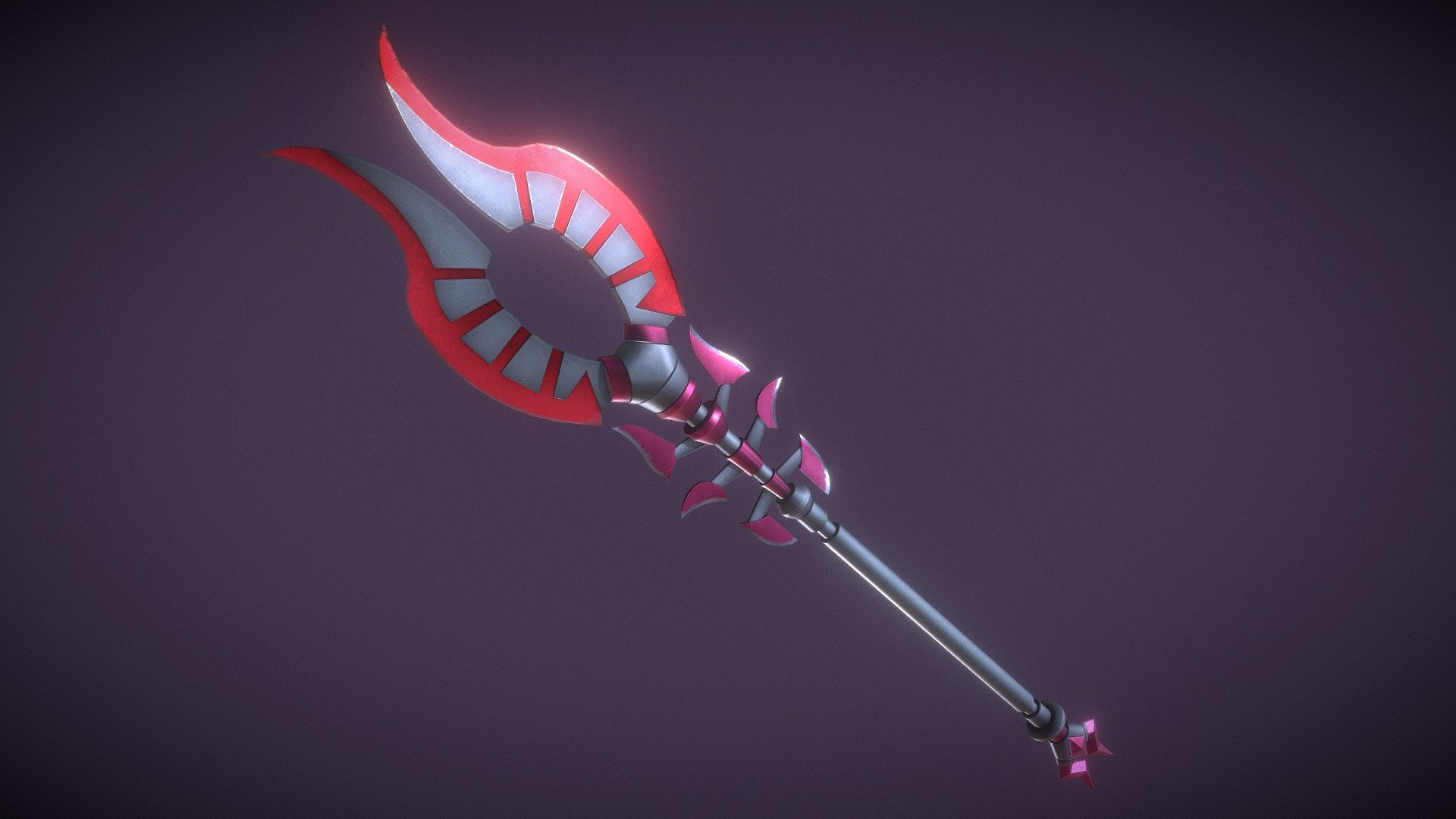 A model of the L' Avent Schere, a weapon from the Disgaea series. Is low poly and uses PBR textures 3d model