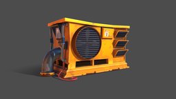 Yellow Generator Stylized generator, fortnite, lowpoly, gameready