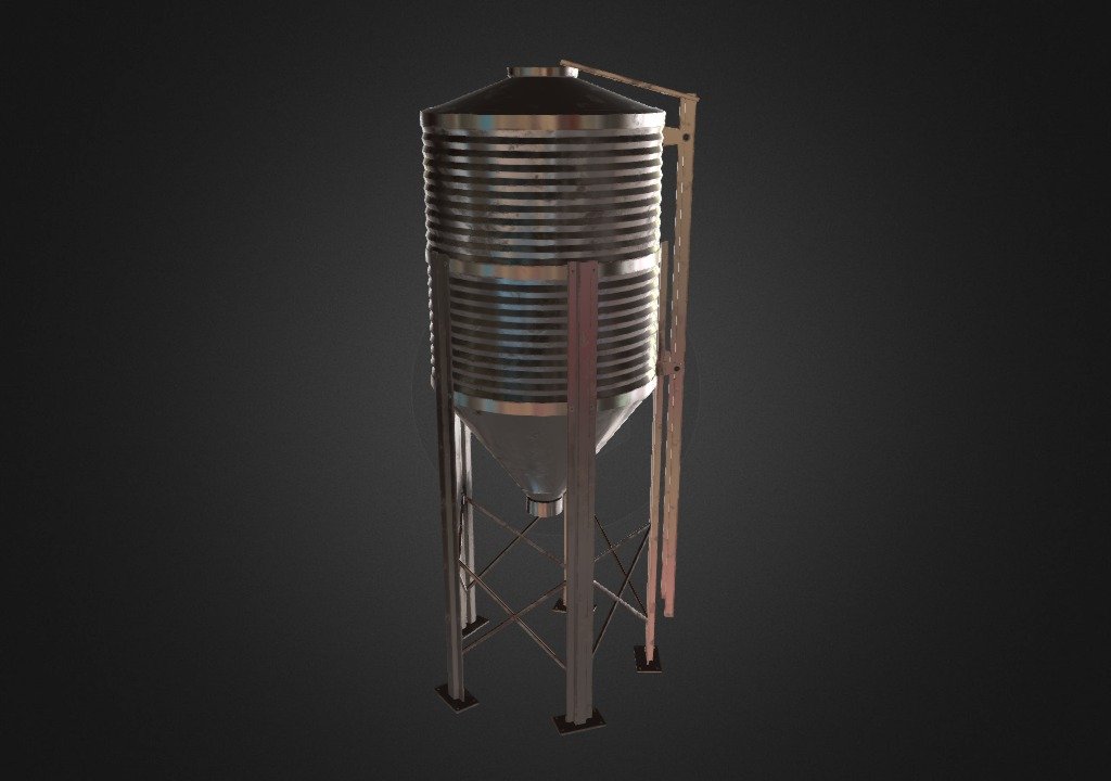 A project of a Grain Silo to test my PBR workflow and some simple hard surface modelling 3d model