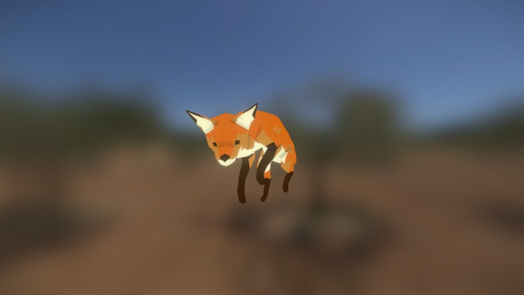 Little fox from March 2017 3d model