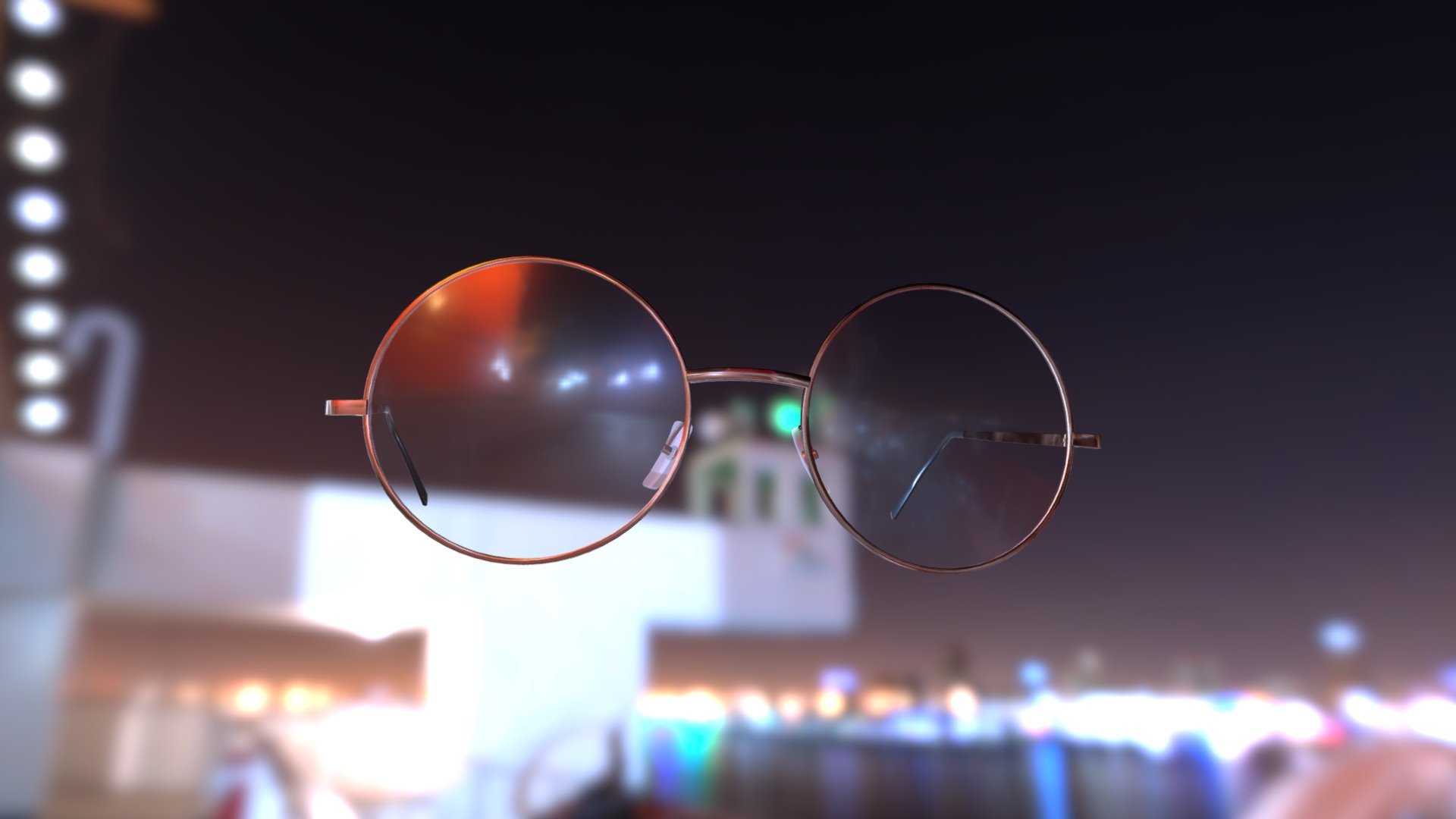 This model was made for VirTry.net - Round glasses 3d model