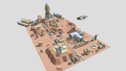 Mars environment kit | drag and drop | free high, mars, sci, fi, cartoony, rts, quality, scifi, low, poly, environment
