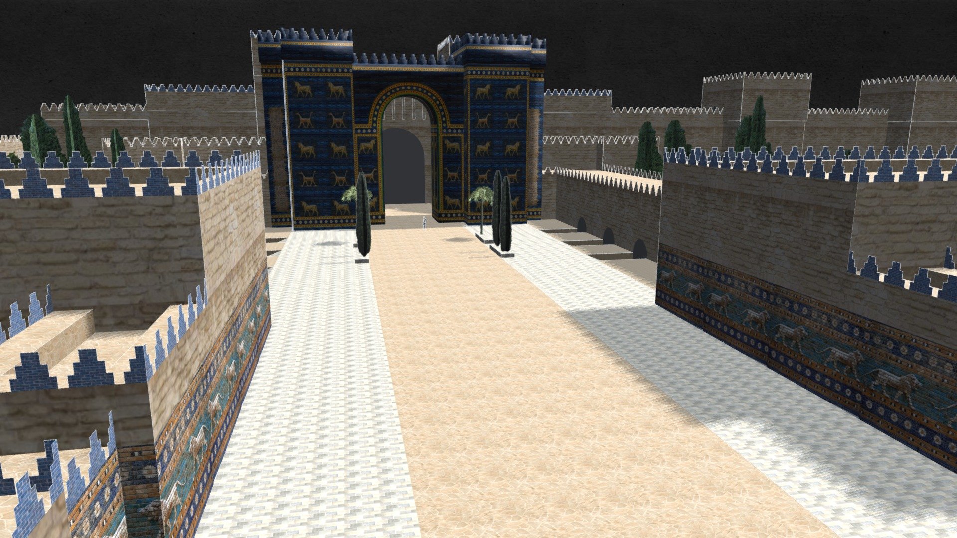 For “Life Of Daniel Movie' - Ishtar Gate / Babylon v0.3 - 3D model by ARmediaLab (@Daryl.Gungadoo) 3d model