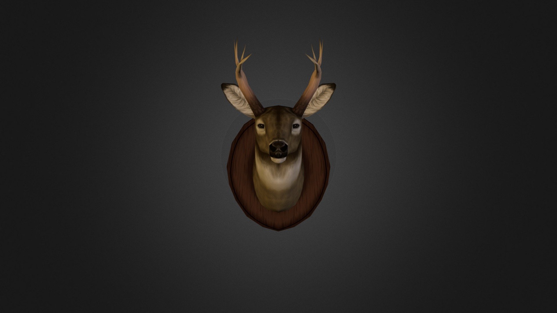 Low poly deer head trophy. Created for an interior environment 3d model