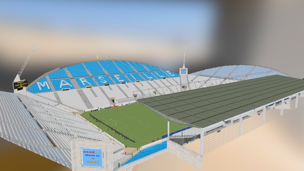 Stade Velodrome France 98 - 3D model by matu_palestina 3d model
