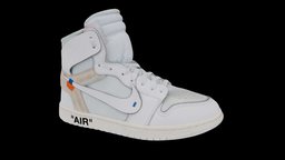 Jordan 1 OFF-White 3D Scan shoe, sneaker, jordan, hypebeast, offwhite, off-white, jordan-shoes, photoscan, photogrammetry, 3dscan, jordan-air, sneakerscan, jordan-1, jordan1