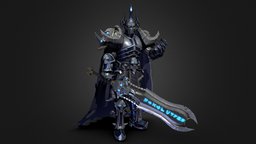 Death Knight hots, brush, game-ready, game-asset, game-model, heroesofthestorm, deathknight, arthas, lichking, wowfanart, character, game, blender, gameart, zbrush, wow, knight
