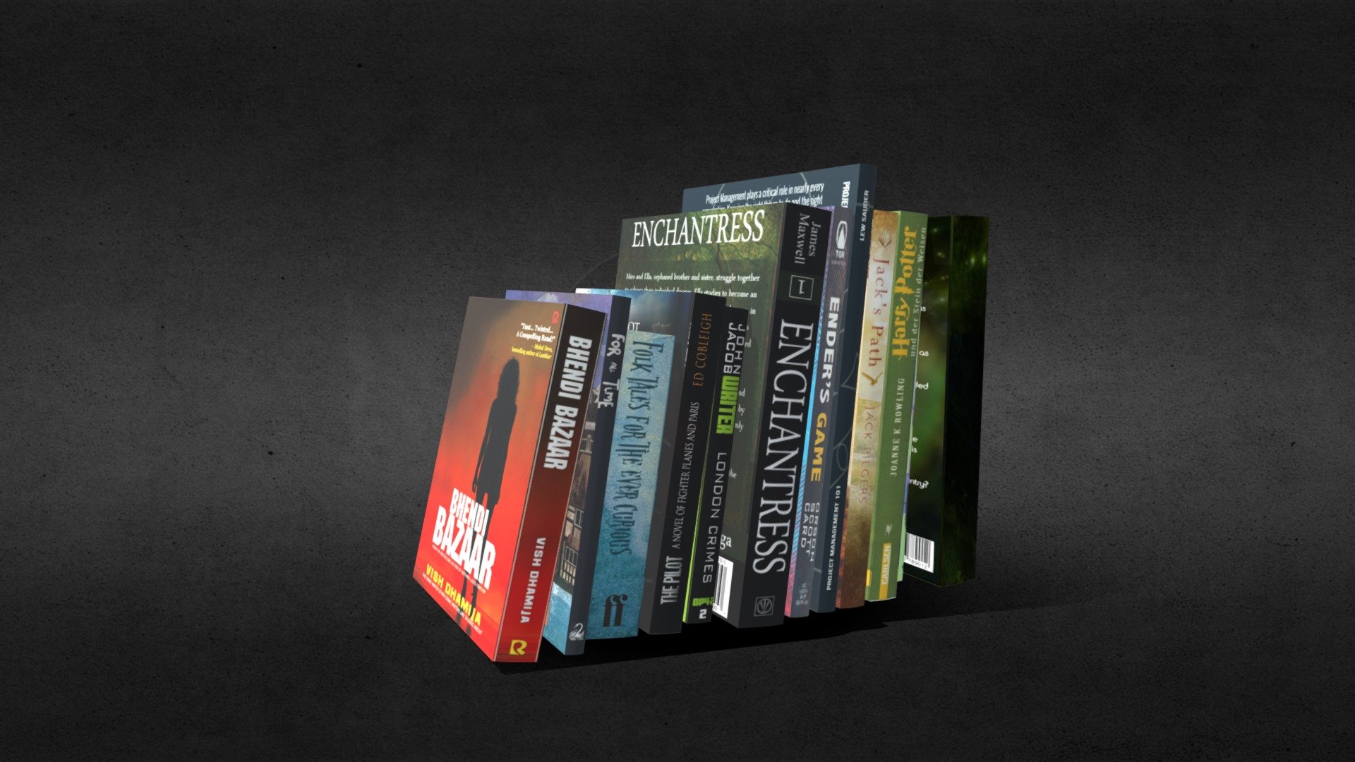 Super LOWPOLY 3D Books Set for Gamification &amp; Architecture Visualization for VR / AR projects. (UVW, Texture and NormalMap).

Modelling &amp; UVW unwrapped in 3DS Max, Textured in Substance Painter 3d model