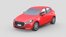 Mazda 2 2020 modern, power, vehicles, tire, cars, japan, suv, drive, sedan, compact, hatchback, mazda, jdm, mazda2, low-poly, vehicle, lowpoly, low, poly, car, jdmcars, japan-car, mazda-2