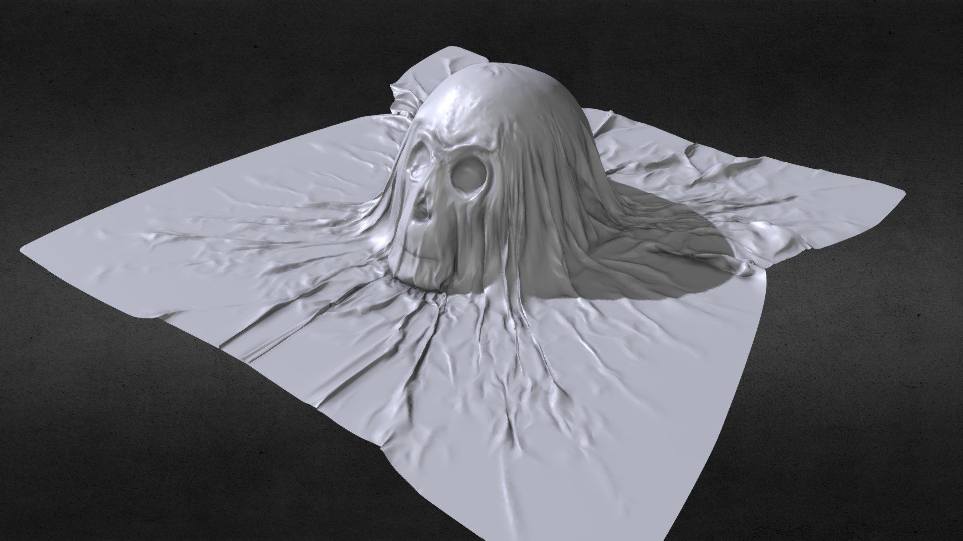 Skull under cloth - Skull under cloth - Buy Royalty Free 3D model by endike 3d model