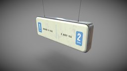 Navigation sign from moscow metro metro, sign, russia, subway, moscow, ussr, navigation, substancepainter, substance