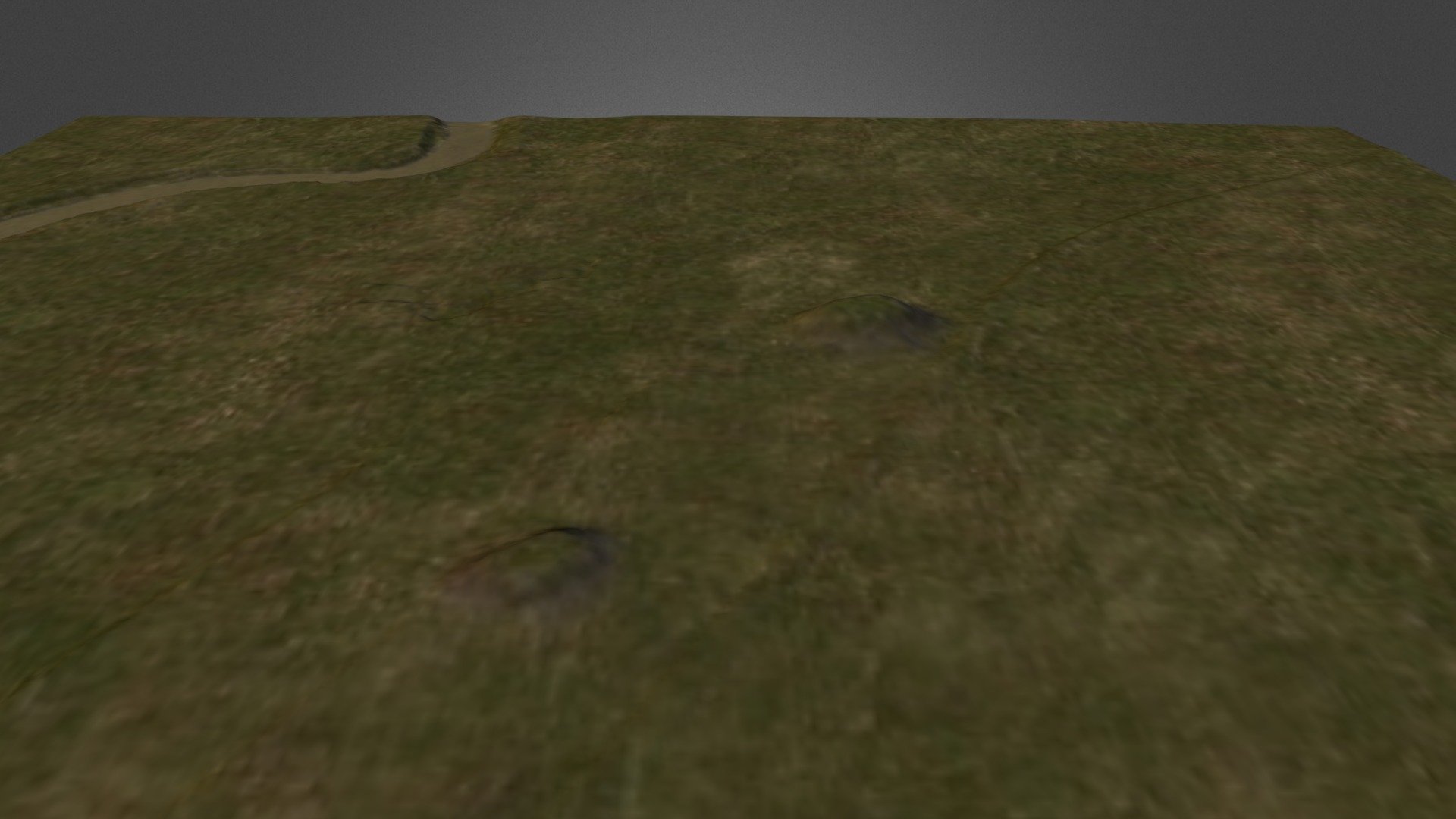 Simple terrain model of Grace Mound site in Mississippi. Created in L3DT from DEM data exported from ArcMap 3d model