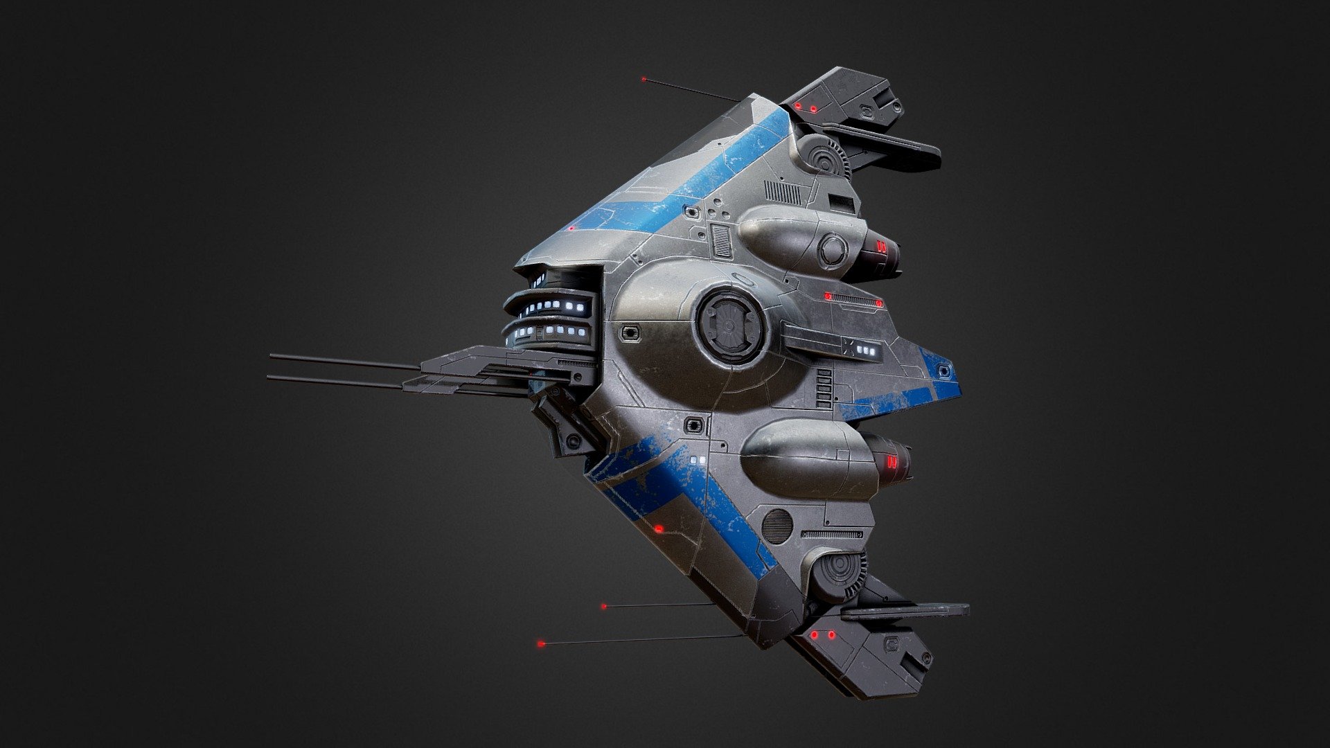 Light Cruiser - Enif Cruiser - Buy Royalty Free 3D model by FORGE3D (@forgedwithpassion) 3d model